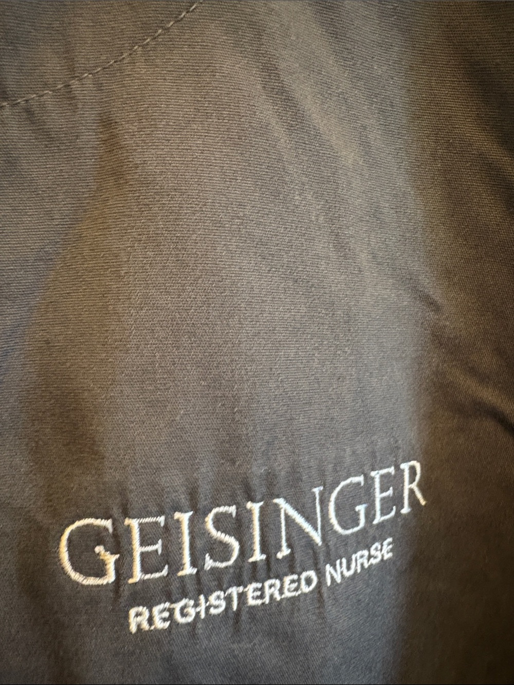 Women's Grey Geisinger Embroidered Medical Scrub Jacket - Picture 2 of 10